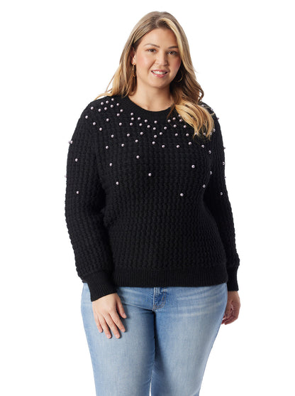 Jessica Simpson Women Kamari Sweater in Black