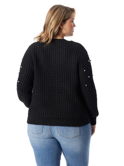 Jessica Simpson Women Kamari Sweater in Black