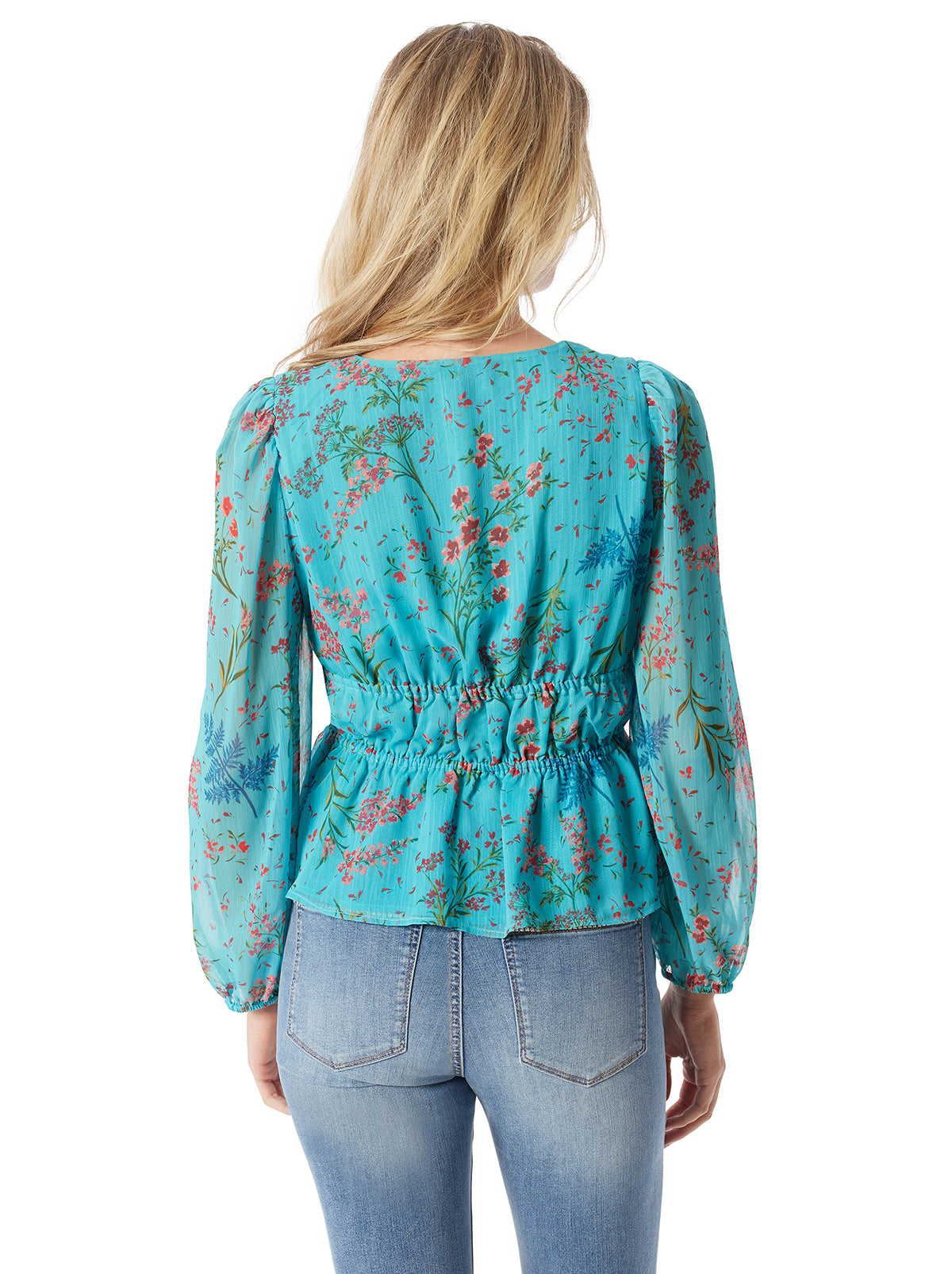 Jessica Simpson Women Marjani Top in Baltic-Field Floral