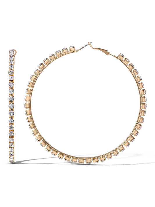 Jessica Simpson Accessories Crystal Hoop Earring