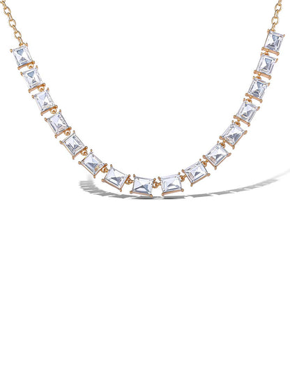 Jessica Simpson Accessories Crystal Stone Frontal Necklace