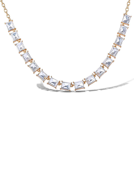 Jessica Simpson Accessories Crystal Stone Frontal Necklace