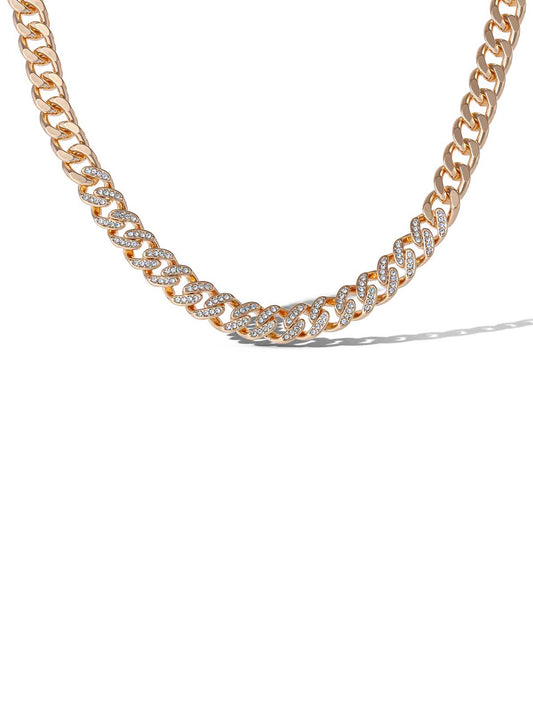 Jessica Simpson Accessories Pave Curb Chain Necklace