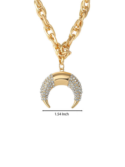 Jessica Simpson Accessories Pave Horn Necklace