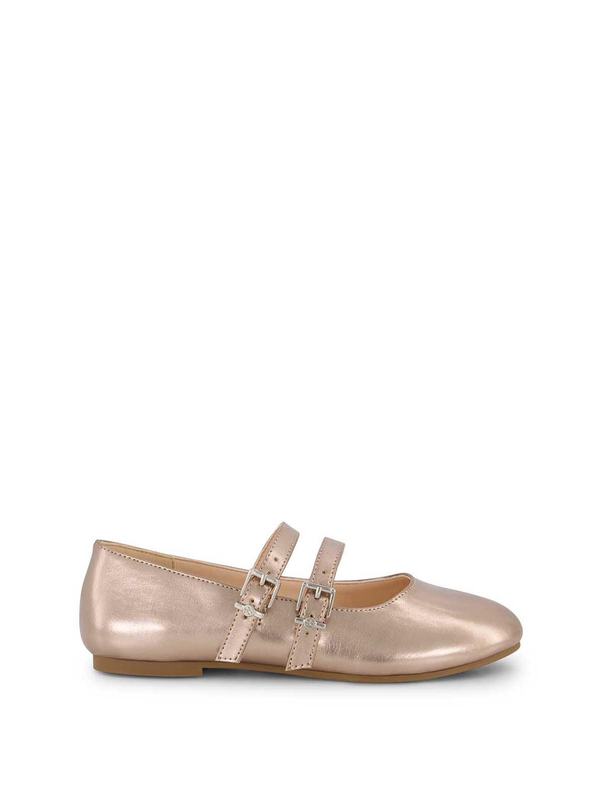 Jessica Simpson Women Little Girls' Amy Double Strap Ballet Flat in Champagne