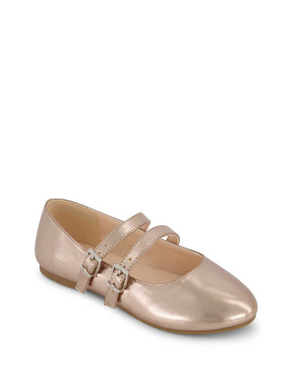 Jessica Simpson Women Little Girls' Amy Double Strap Ballet Flat in Champagne