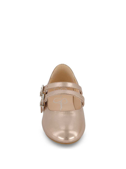 Jessica Simpson Women Little Girls' Amy Double Strap Ballet Flat in Champagne