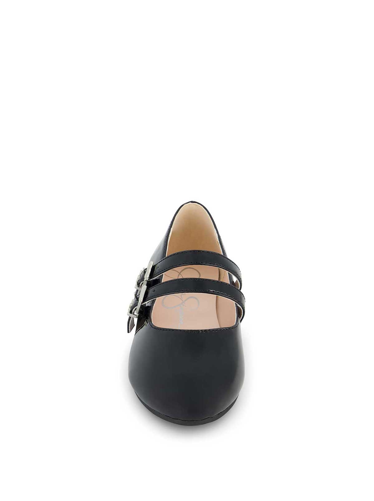 Jessica Simpson Women Little Girls' Amy Double Strap Ballet Flat in Black