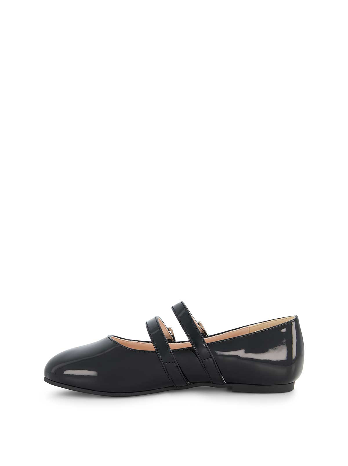 Jessica Simpson Women Little Girls' Amy Double Strap Ballet Flat in Black