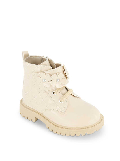 Jessica Simpson Women Toddler Daria Flower Moto Boot in Sand