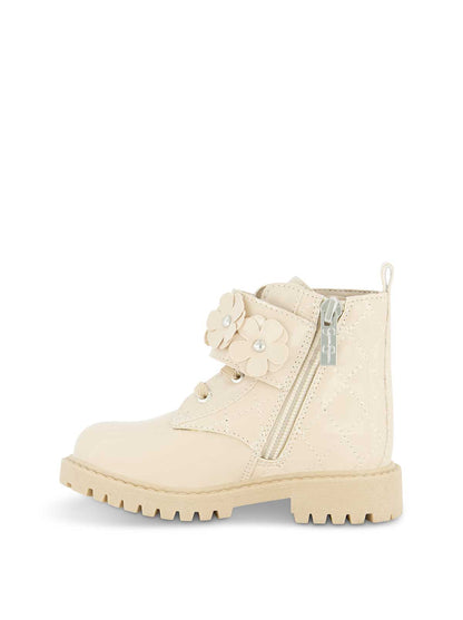Jessica Simpson Women Toddler Daria Flower Moto Boot in Sand