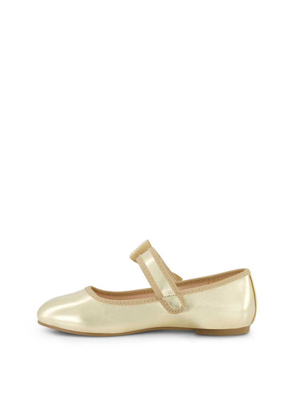 Jessica Simpson Women Little Girls' Amy Crystal Bow Ballet Flat in Gold