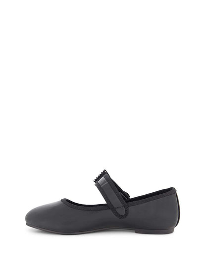 Jessica Simpson Women Little Girls' Amy Crystal Bow Ballet Flat in Black