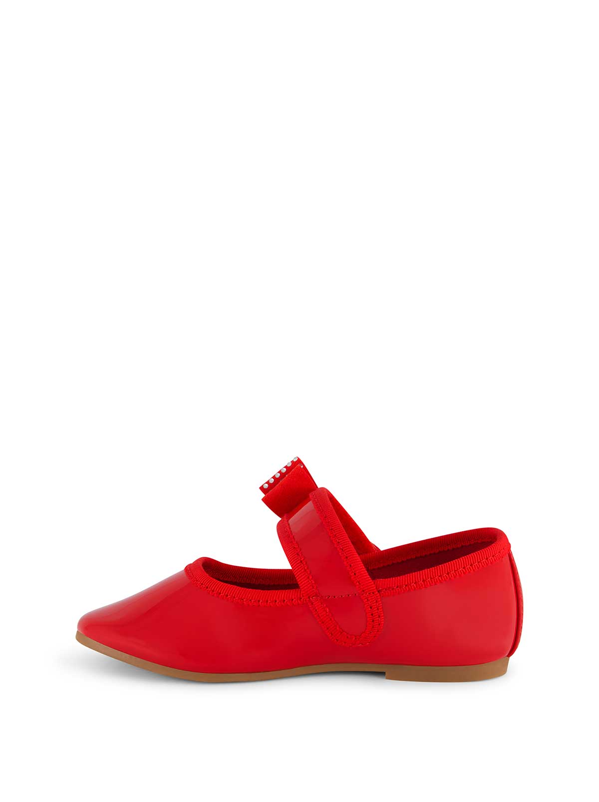 Jessica Simpson Women Toddler Amy Crystal Bow Ballet Flat in Red