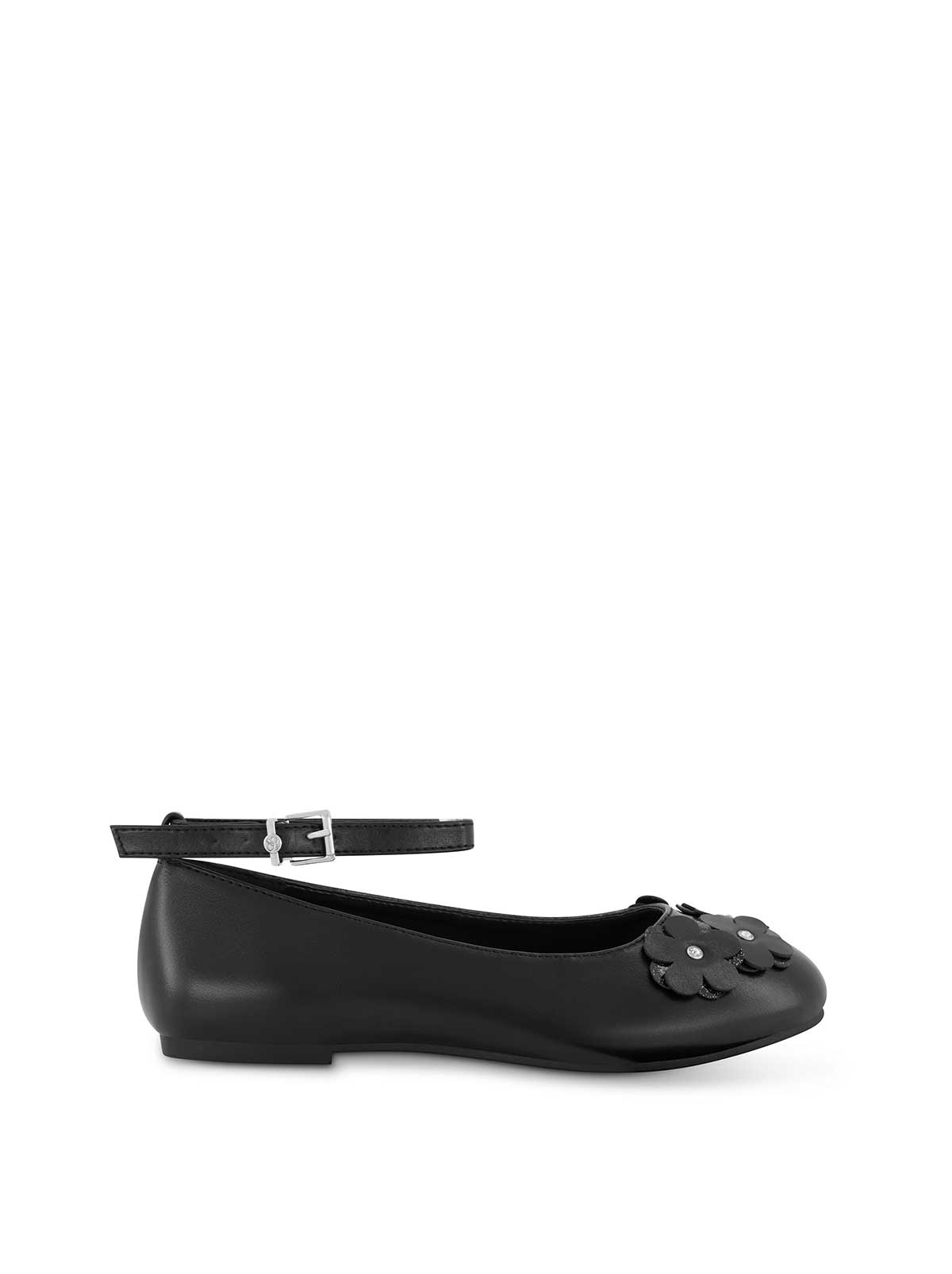 Jessica Simpson Women Little Girls' Amy Petal Ballet Flat in Black