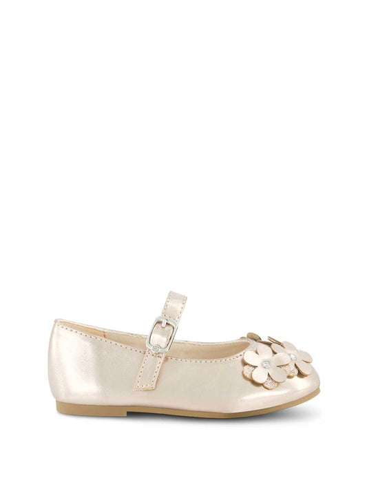 Jessica Simpson Women Toddler Amy Petal Ballet Flat in Champagne