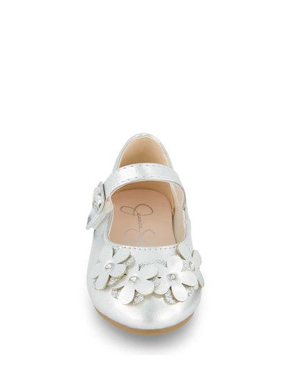 Jessica Simpson Women Toddler Amy Petal Ballet Flat in Silver
