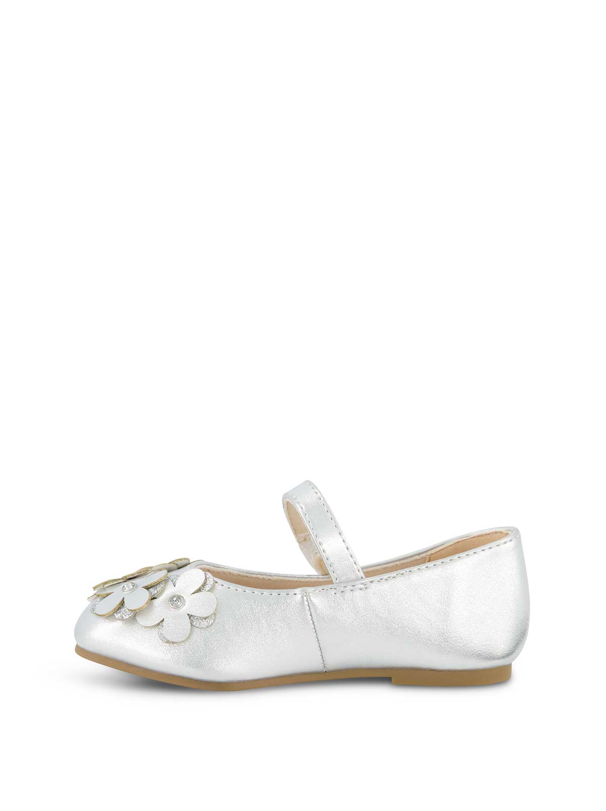 Jessica Simpson Women Toddler Amy Petal Ballet Flat in Silver