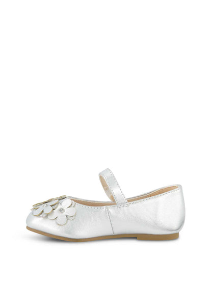 Jessica Simpson Women Toddler Amy Petal Ballet Flat in Silver