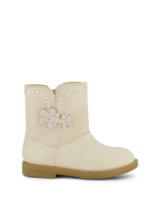 Jessica Simpson Women Toddler Evie Flower Boot in Cream