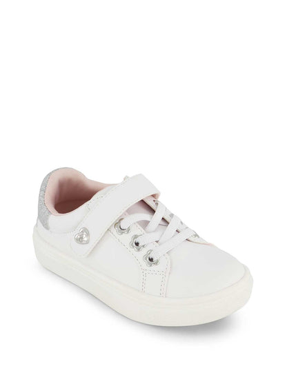 Jessica Simpson Women Toddler Gina Bijou Low Sneaker in White