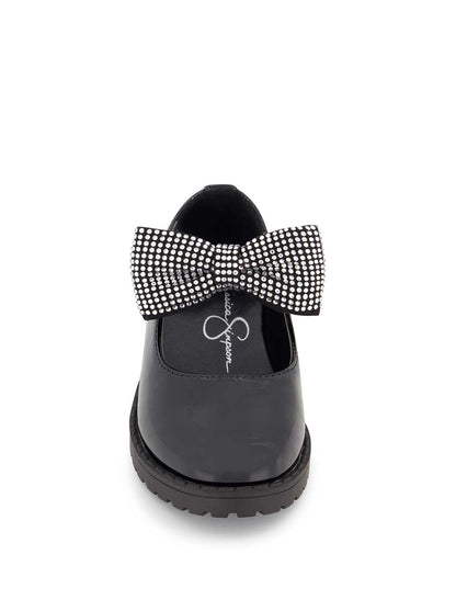 Jessica Simpson Women Toddler Aubrey Bow Flat in Black