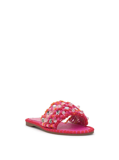 Jessica Simpson Women Brennara Flat Sandal in Bright Orchid