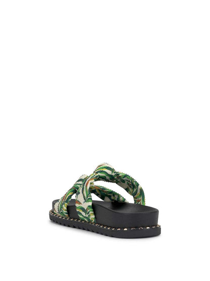 Jessica Simpson Women Caralyna Flat Sandal in Green Multi
