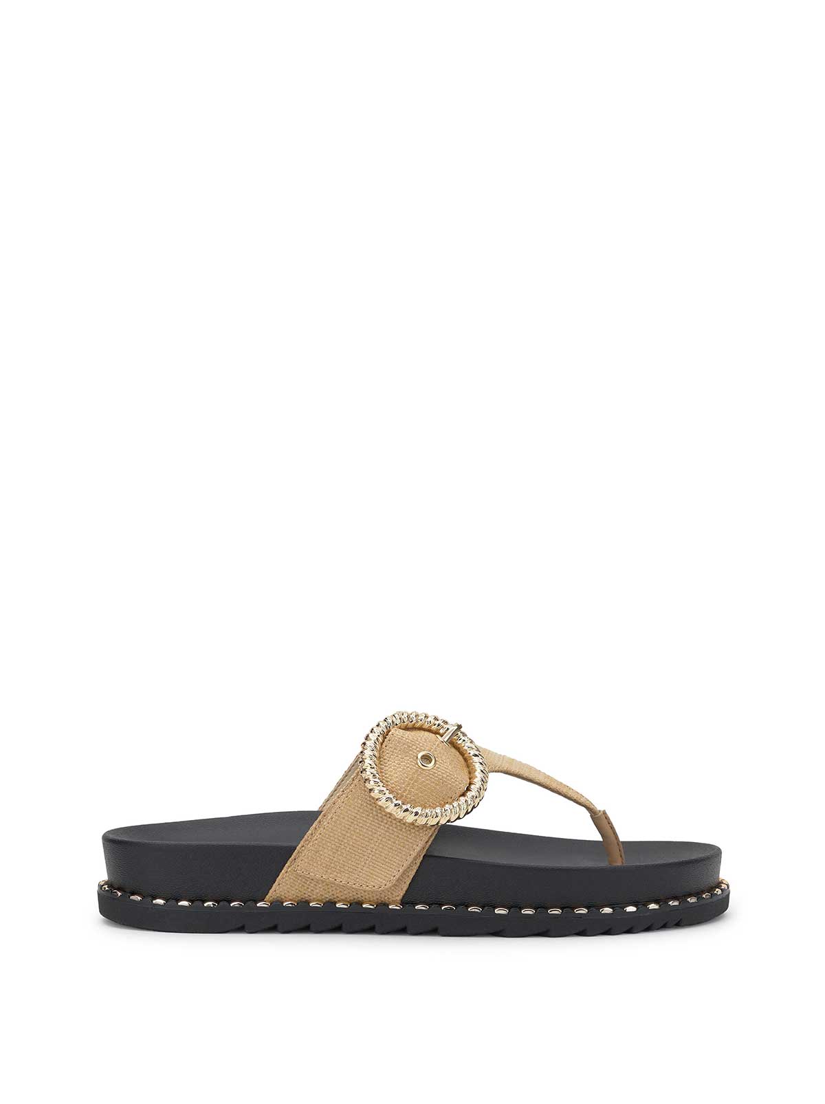 Jessica Simpson Women Cymmeri Flat Sandal in Natural Raffia