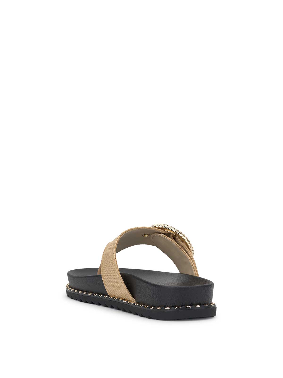 Jessica Simpson Women Cymmeri Flat Sandal in Natural Raffia