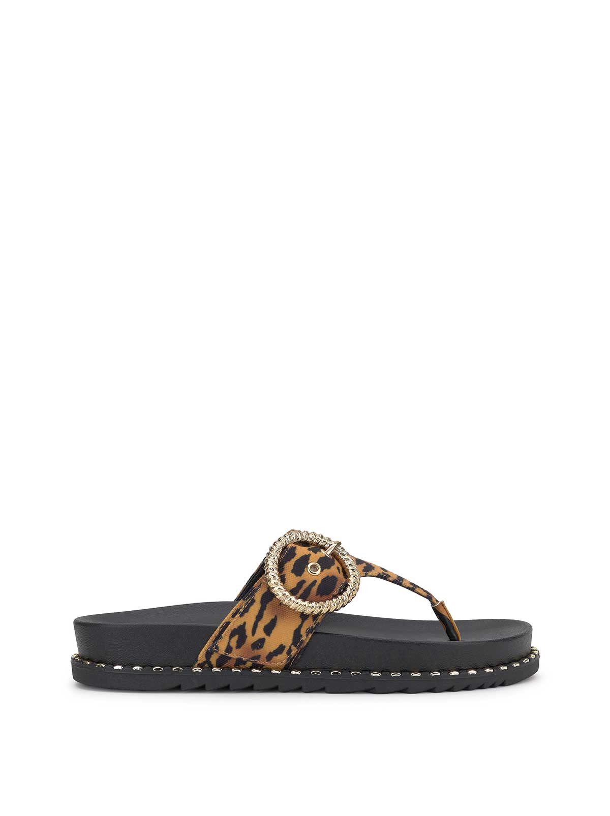 Jessica Simpson Women Cymmeri Flat Sandal in Tiger Print