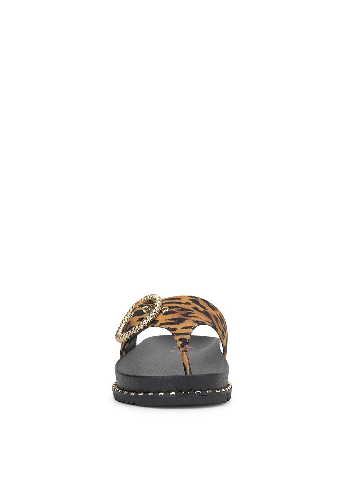 Jessica Simpson Women Cymmeri Flat Sandal in Tiger Print