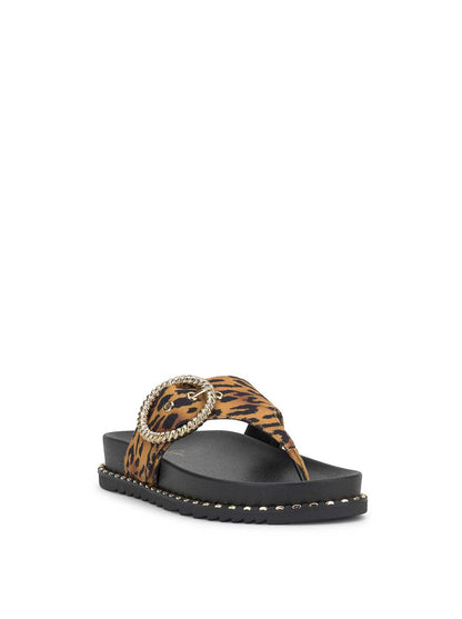 Jessica Simpson Women Cymmeri Flat Sandal in Tiger Print