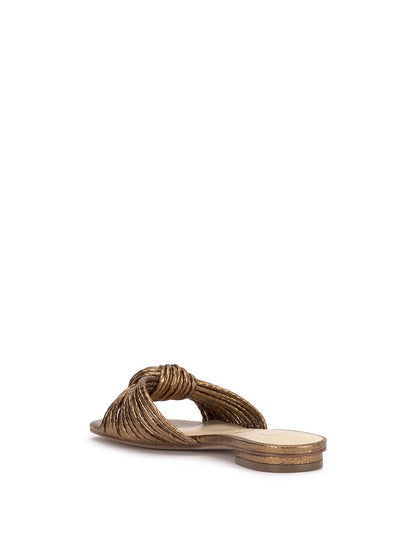 Jessica Simpson Women Dydra Knotted Flat Sandal in Bronze