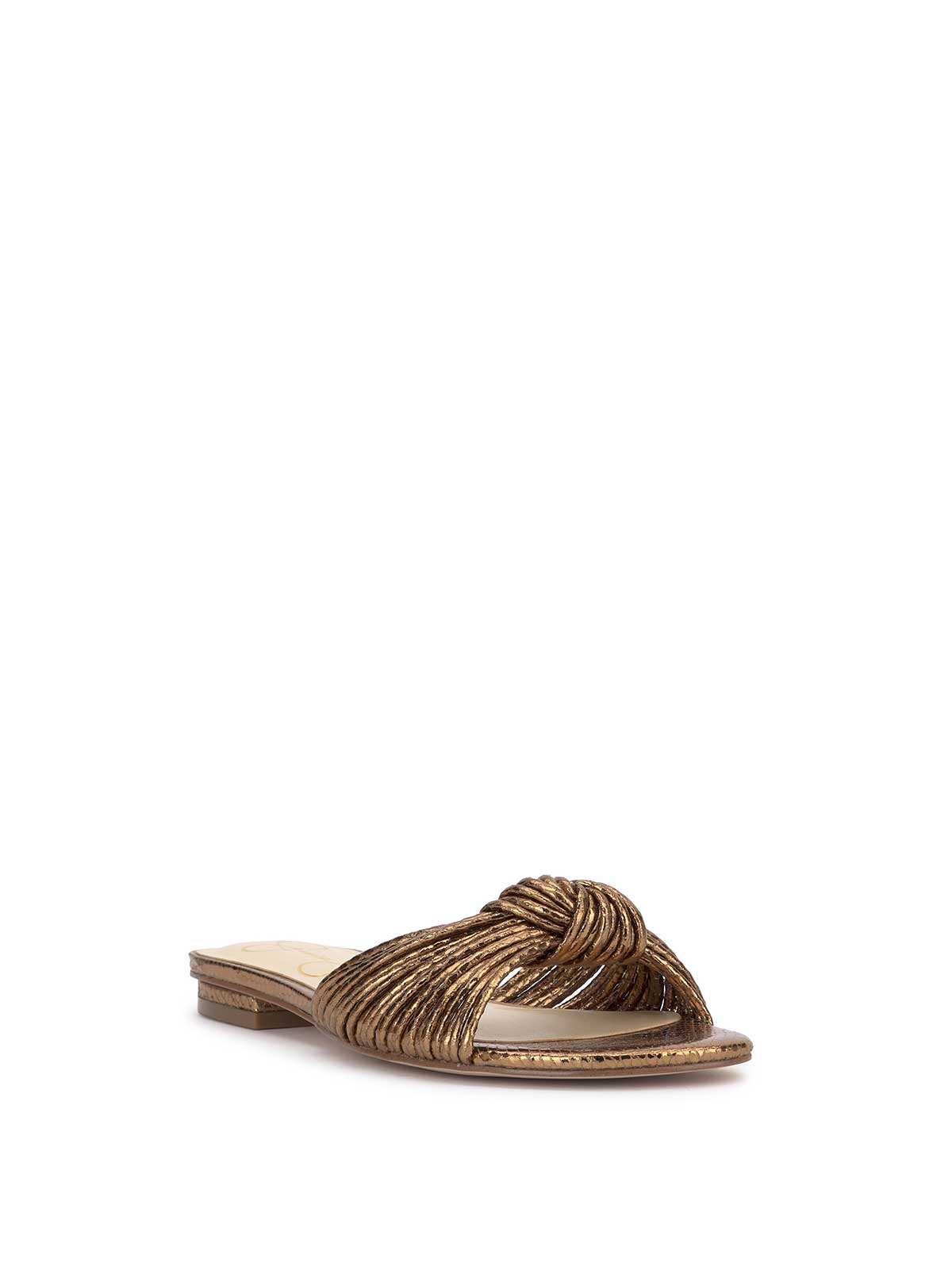 Jessica Simpson Women Dydra Knotted Flat Sandal in Bronze