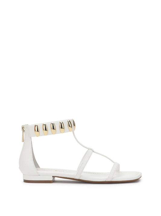 Jessica Simpson Women Elusta Flat Sandal in Bright White