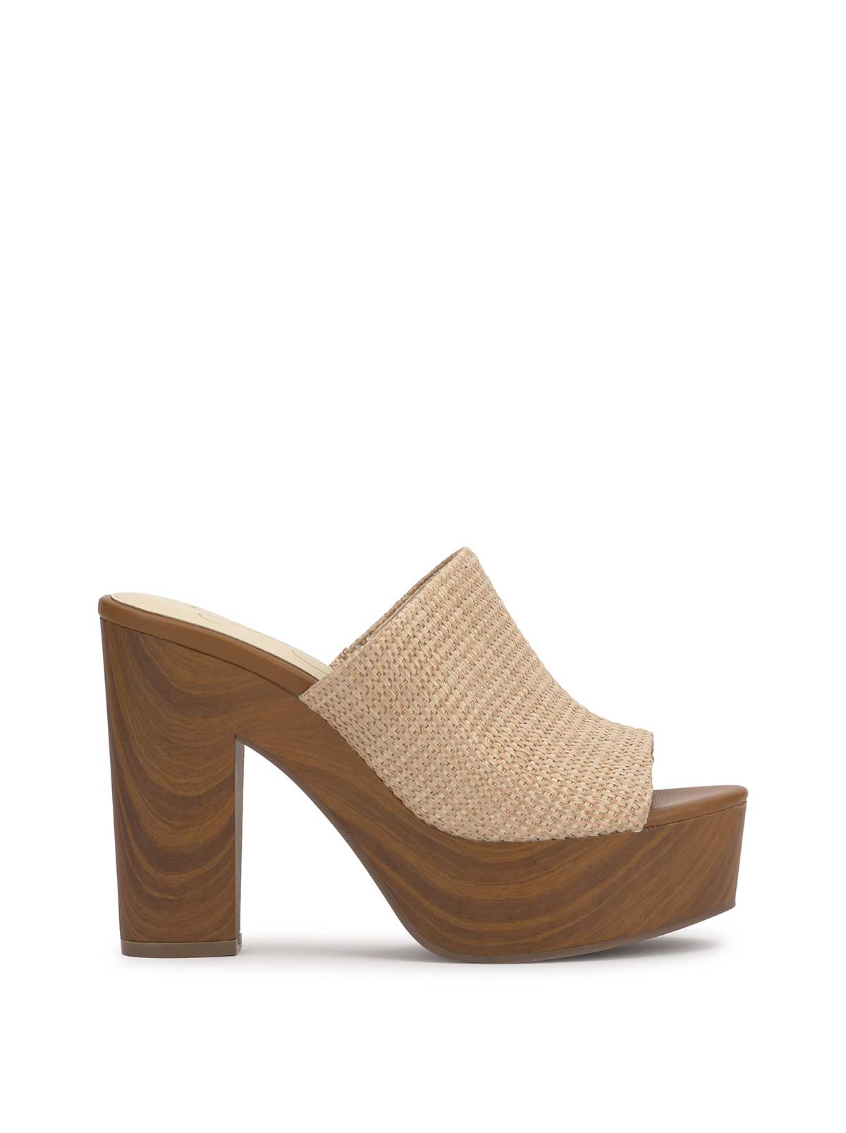 Jessica Simpson Women Shelbie Platform Slide in Natural Raffia