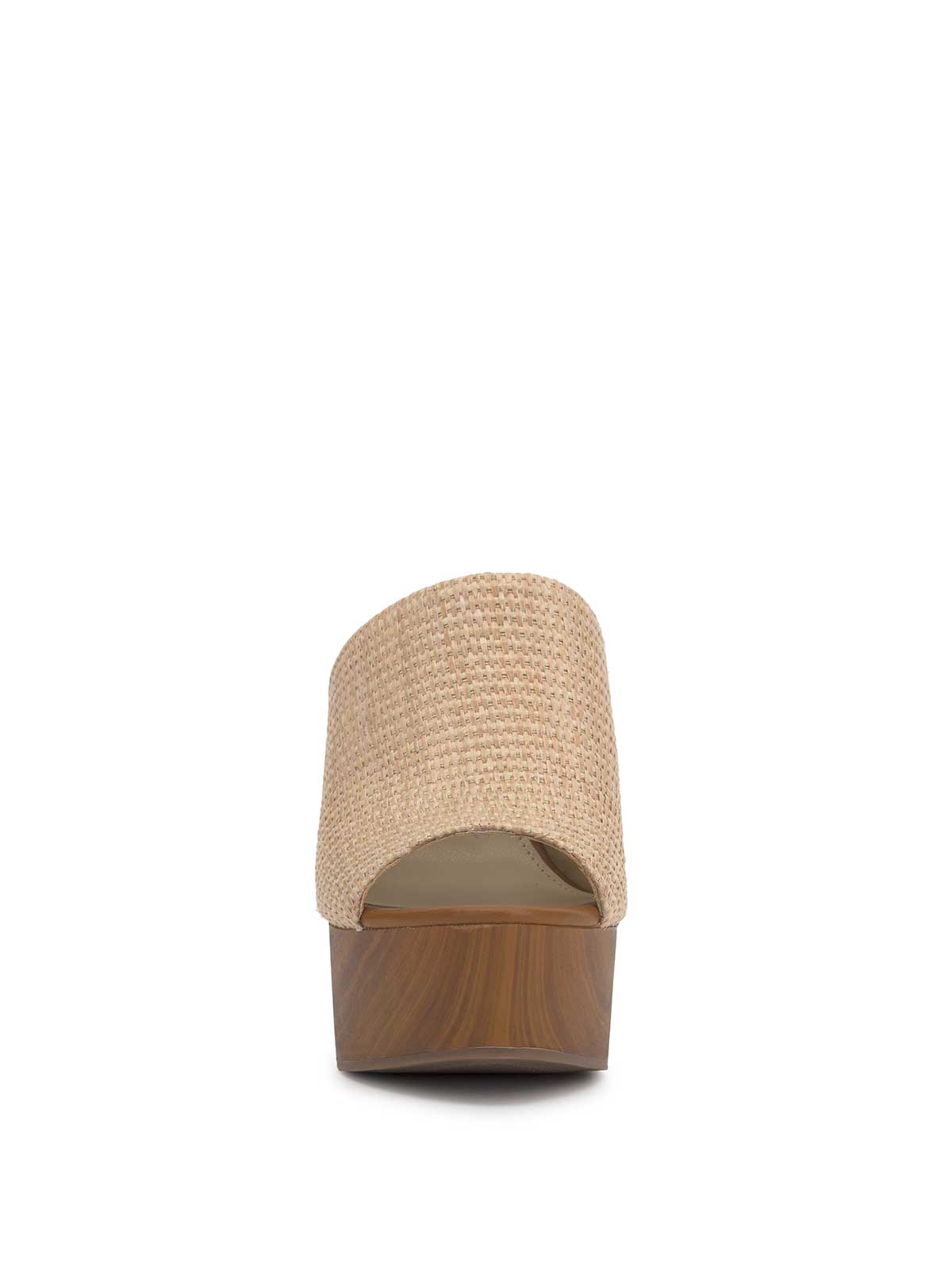 Jessica Simpson Women Shelbie Platform Slide in Natural Raffia