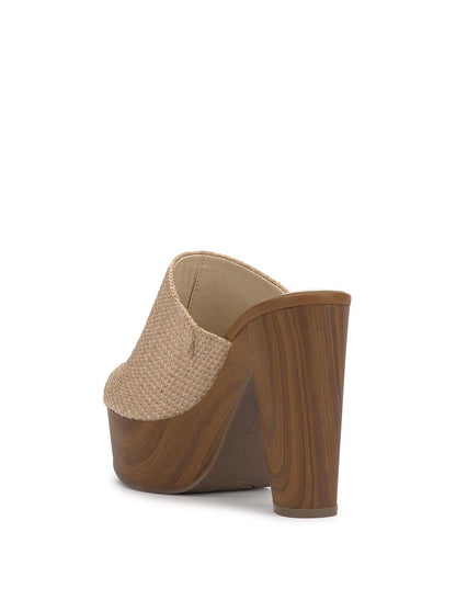 Jessica Simpson Women Shelbie Platform Slide in Natural Raffia