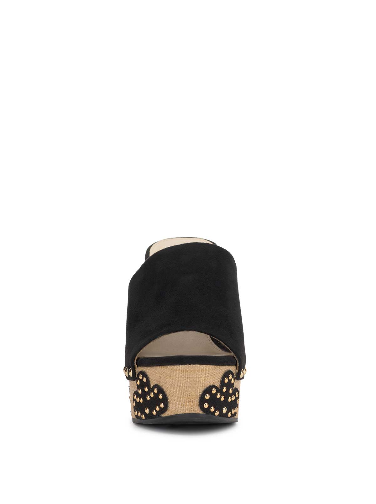 Jessica Simpson Women Shelbie Platform Slide in Black Floral