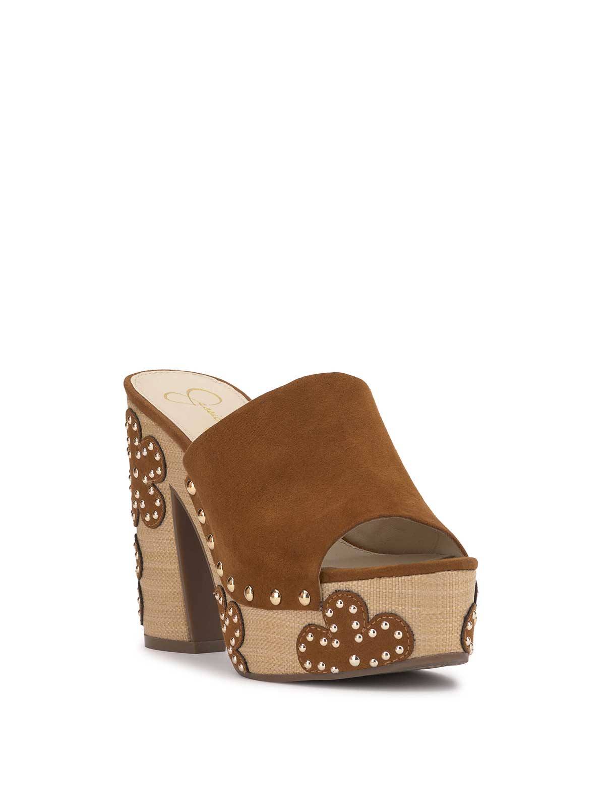 Jessica Simpson Women Shelbie Platform Slide in Tuscan Tan