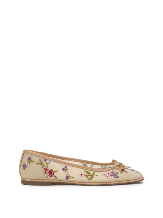 Jessica Simpson Women Vayrina Ballet Flat in Floral Mesh