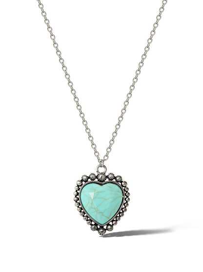 Jessica Simpson Accessories Turquoise Heart Necklace