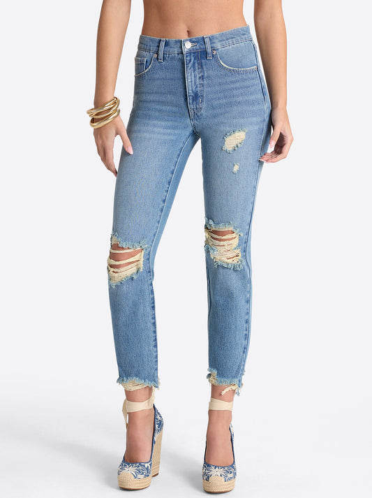 Jessica Simpson Women Harmony Straight High Rise Jeans in Incline
