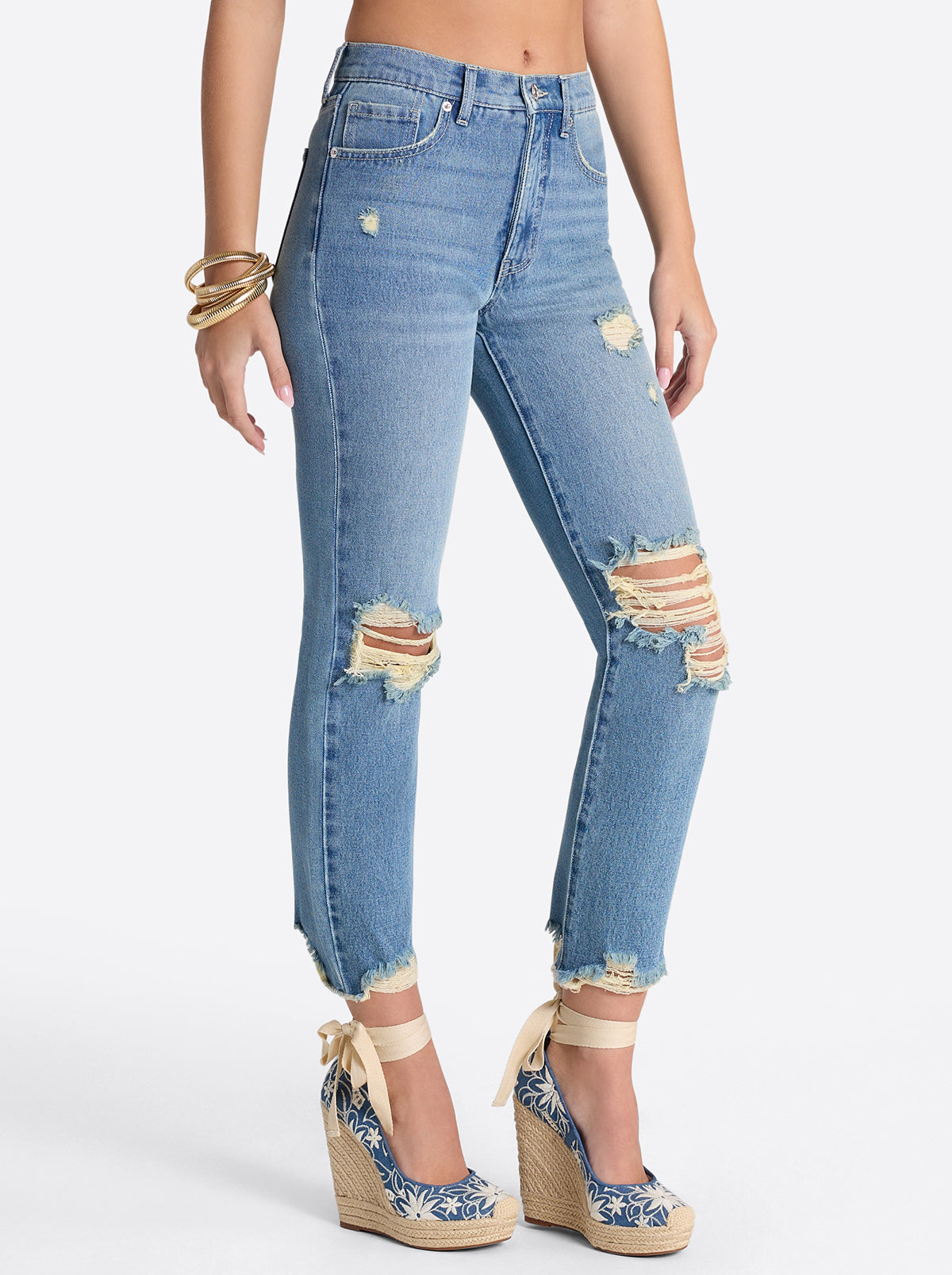 Jessica Simpson Women Harmony Straight High Rise Jeans in Incline