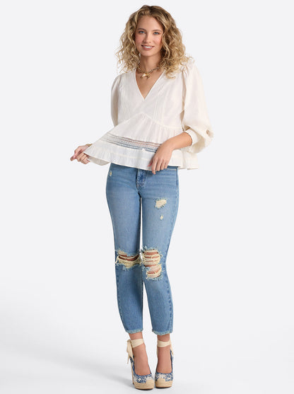 Jessica Simpson Women Harmony Straight High Rise Jeans in Incline