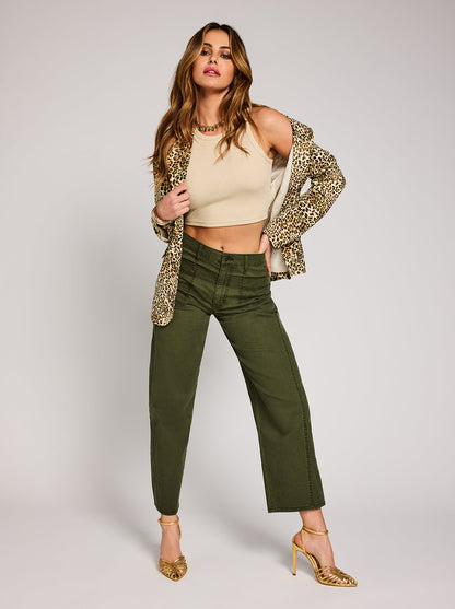 Jessica Simpson Women Relaxed Barrel Jeans in Forest Night