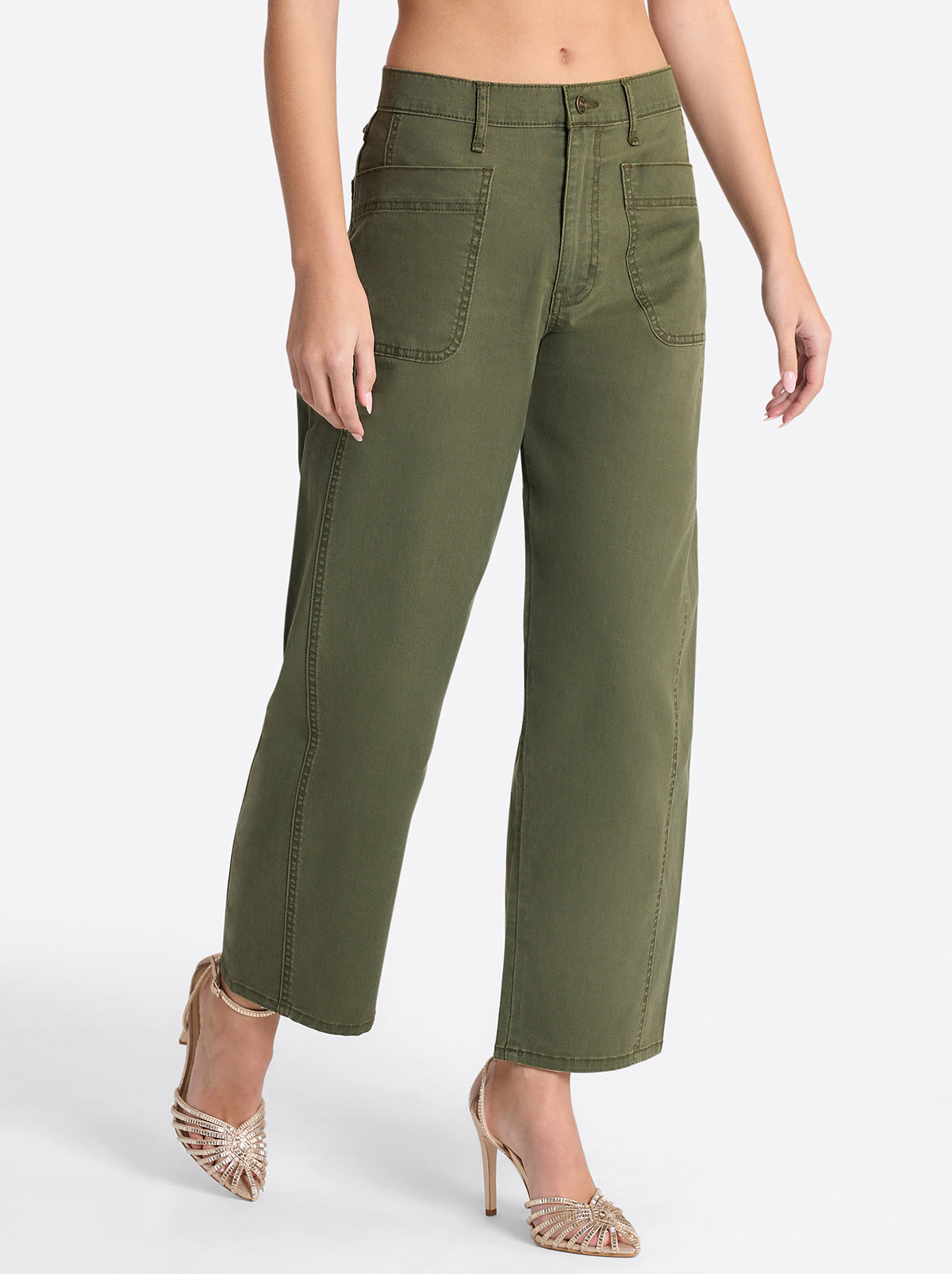 Jessica Simpson Women Relaxed Barrel Jeans in Forest Night