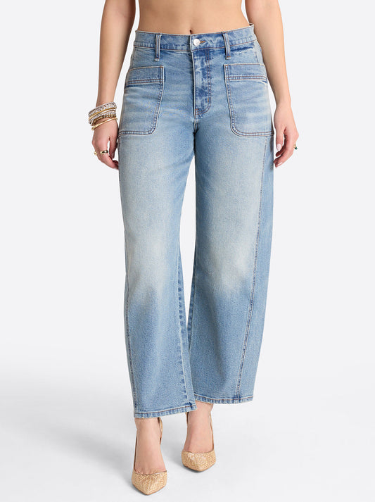 Jessica Simpson Women Relaxed Barrel Jeans in Composer