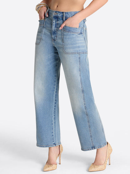 Jessica Simpson Women Relaxed Barrel Jeans in Composer